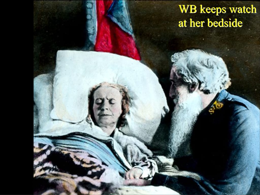 WB keeps watch. at her bedside.