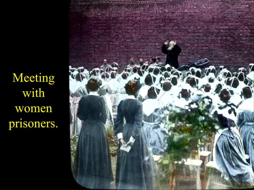 Meeting with women prisoners.
