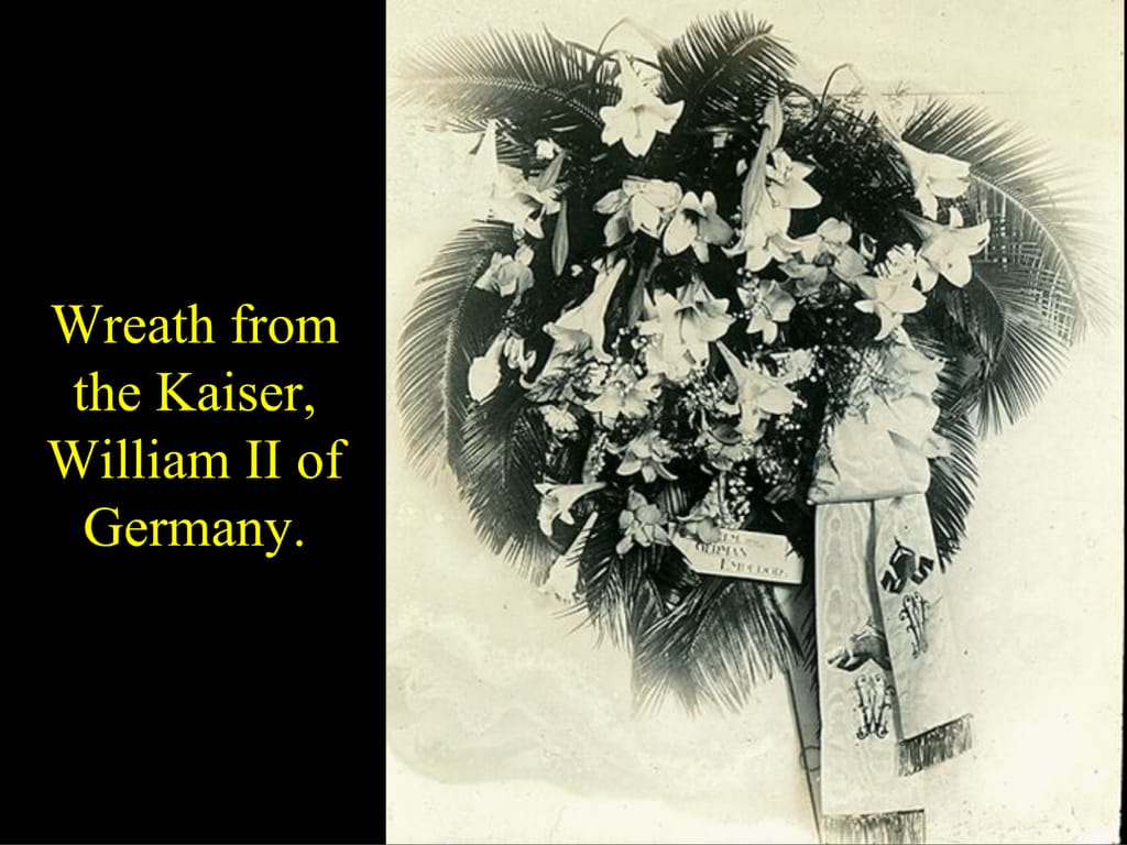 Wreath from the Kaiser, William II of Germany.