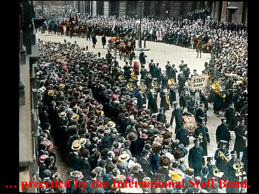 … preceded by the International Staff Band.