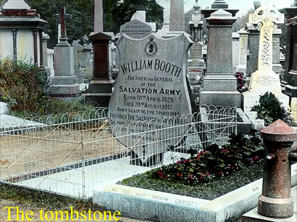 The tombstone.